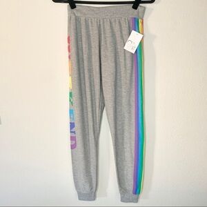 Chaser weekend pride rainbow sweatpants joggers xs
